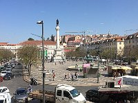 looking over the Rossio from one of the shops (a fabric shop actually!)