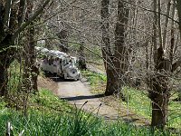 by road train to the top of the mountain, 2,600 feet.  The whole area is a nature reserve, the scrublands  at the foot of the hills is called "Maquis"