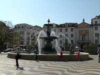one of the fountains in the Rossio