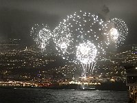 the winds were too high for us to land at Madeira but we were able to watch the new year fireworks