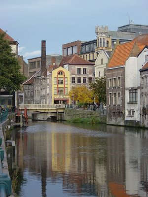the river again, Ghent October 2004