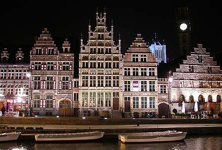 the river by night, Ghent October 2004