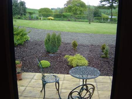 A view from the back of the cottage