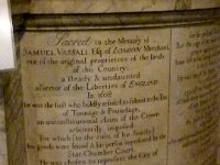 a monument inside Kings chapel