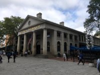 Quincy market - the old market complex built in early 19th century. Now an area of shops and restaurants