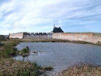 looking back to Louisbourg as we left the site