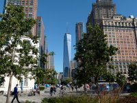 a view up towards the 1 World Trade Center tower